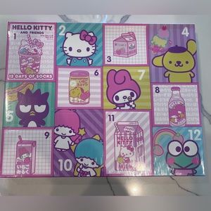 NWT Hello kitty and friends 12 days of socks, advent calendar